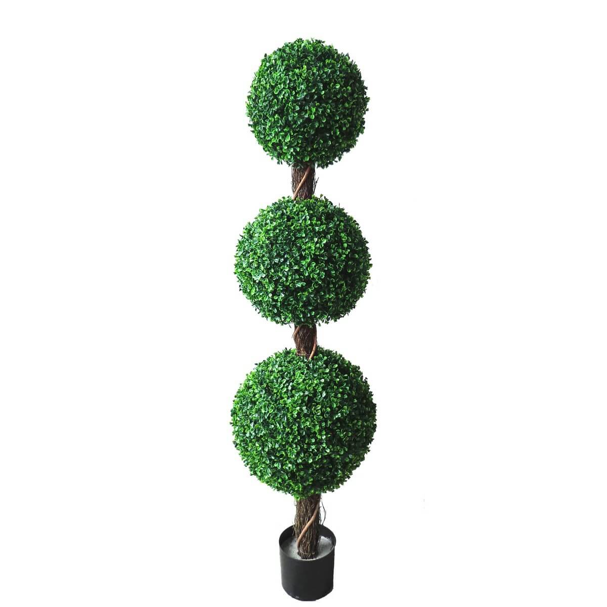 Boxwood Tree Triple Ball Topiary (AG6203/5'P) Artificial Greenery